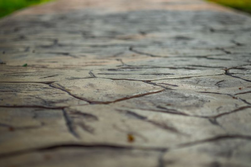 Walkway with Stamped Texture